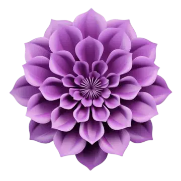 3D purple floral design with elegant petals – Golden Spa interior decor
